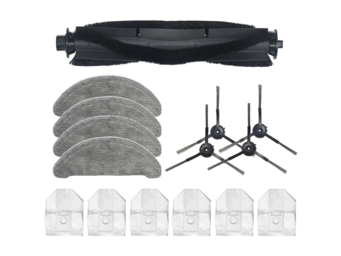 Conjunto De 15 Unidades Escova Principal, Rolo E Saco Para Aspirador Pó Eve Plus, Acessórios Limpeza Com Lenços Umedecidos.