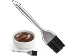 Pincel Cozinha - Pincel Bbq - Pincel Óleo - Para Cozinhar, Assar E Grelhar - 21 Cm - Aço Inoxidável - Prateado