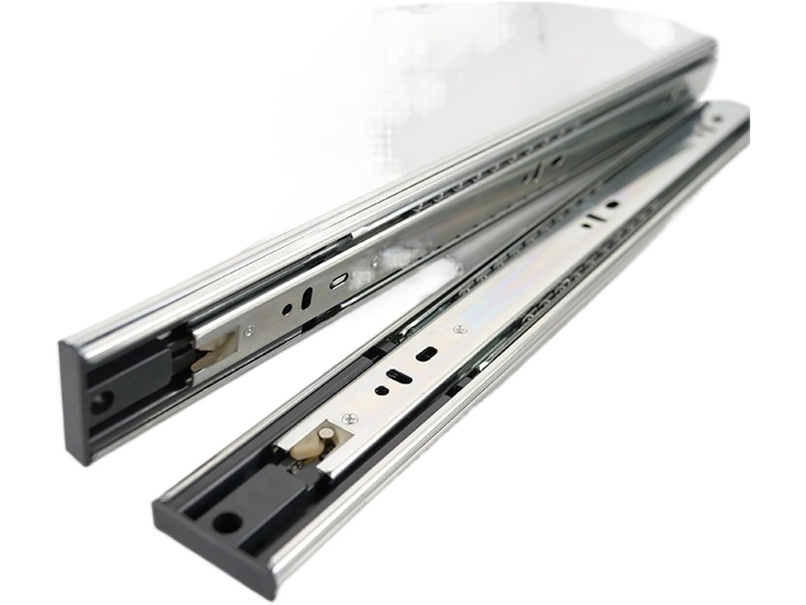 Peça De Corrediças Gaveta Com Rolamento Esferas, Extensão Total, 3 Dobras, Em Aço Laminado A Frio, 45mm, Para Móveis De