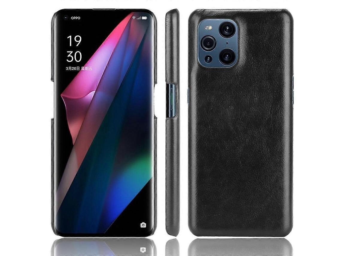 Capa À Prova De Choque Com Textura De Lichia Em Pc + Pu (marrom) Para Oppo Find X3 / X3 Pro