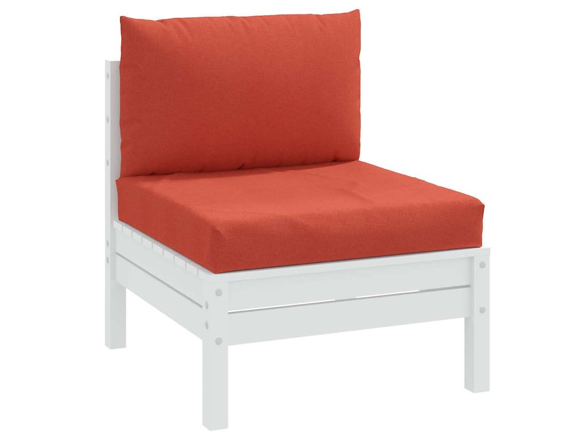 Vidaxl Almofadões De Paletes 2 Pcs Mesclado Tecido Vermelho