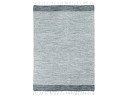 Tapete De Algodão Faixas Cinza-branco 190x290