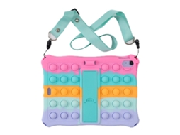 Capa de silicone à prova de choque Pop It para iPad de 11" (2025), rosa