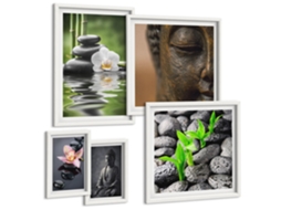 Conjunto De Pinturas Atmosfera Relaxante Zen Espelharte (5 Peças)