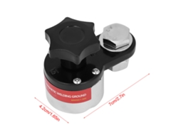 Grampo de aterramento magnético 300A para soldagem industrial com conector para máquina de solda