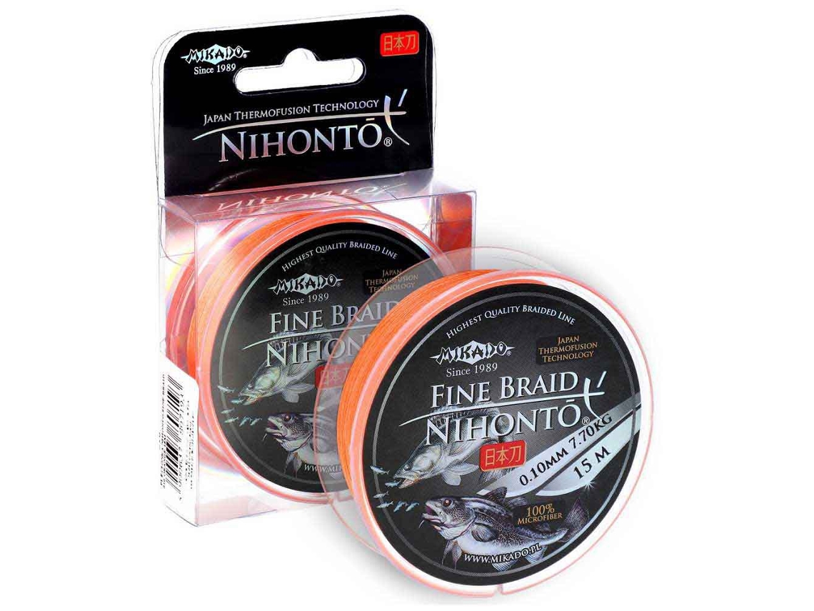 Linha Trançada Nihonto Fine 15 M Laranja 0.140 Mmmikado