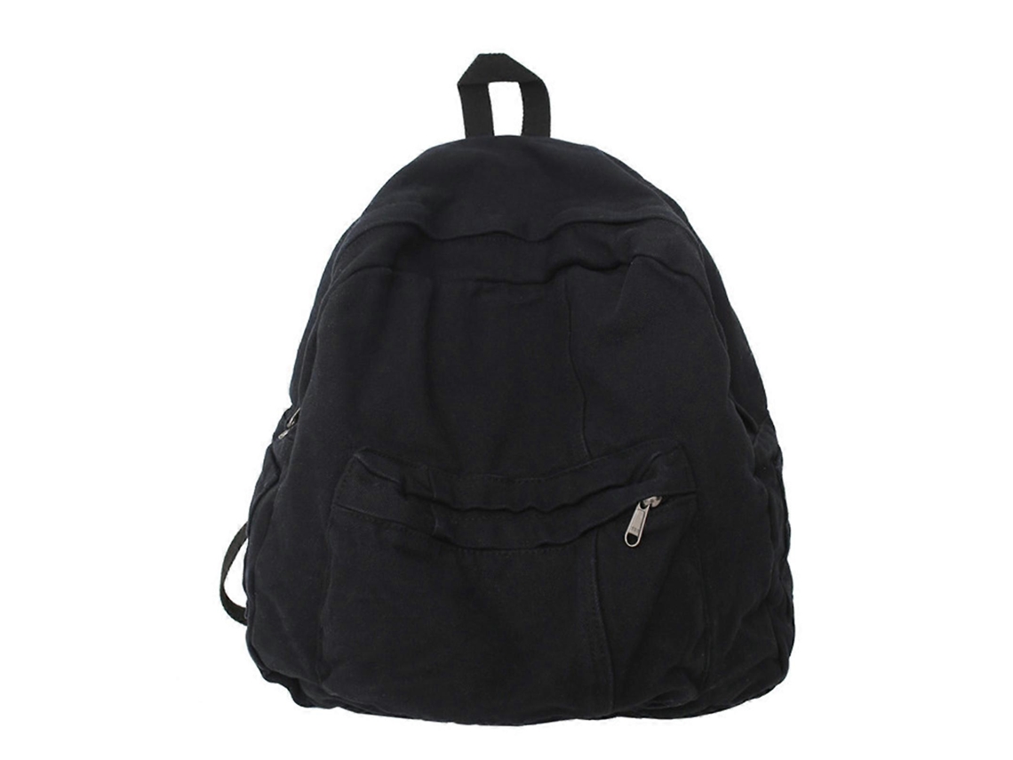 Mochila De Lona Vintage Moderna E Versátil Para O Dia A Dia E Viagens De Fim De Semana, Preta.