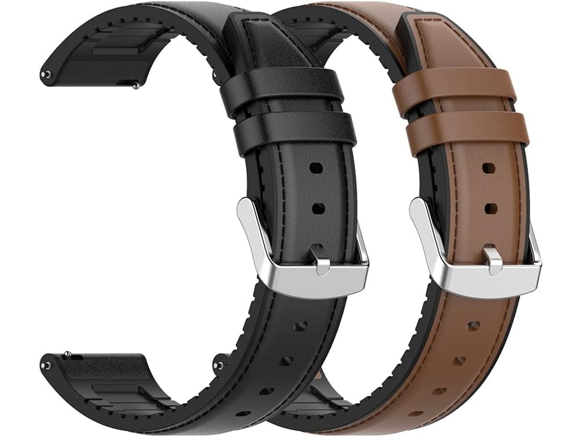Pulseira Compatível Com O Smartwatch Agptek Lw11, De Couro E Silicone