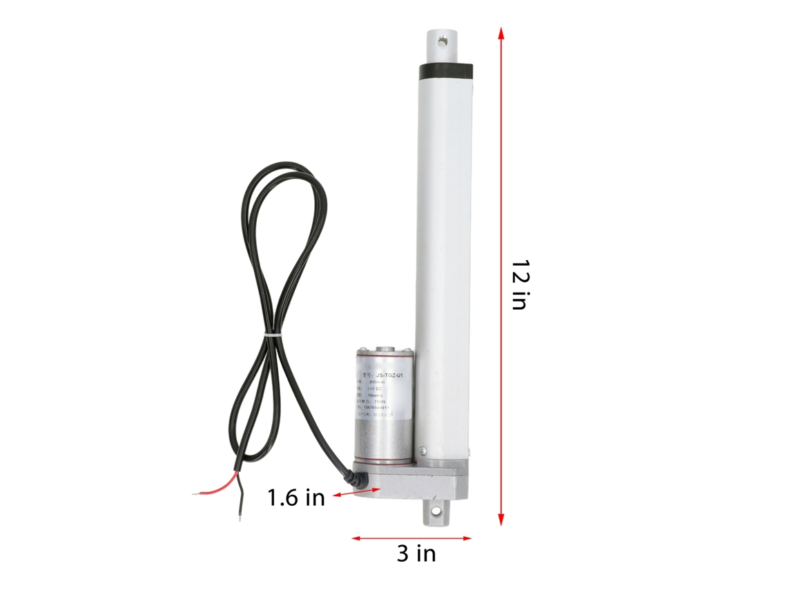 Laxiscreed Atuador Linear 200mm De Curso E 750n De Força Para Automatizações