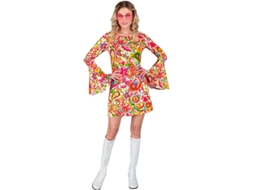 Fato de hippie fúcsia dos anos 60 para mulher