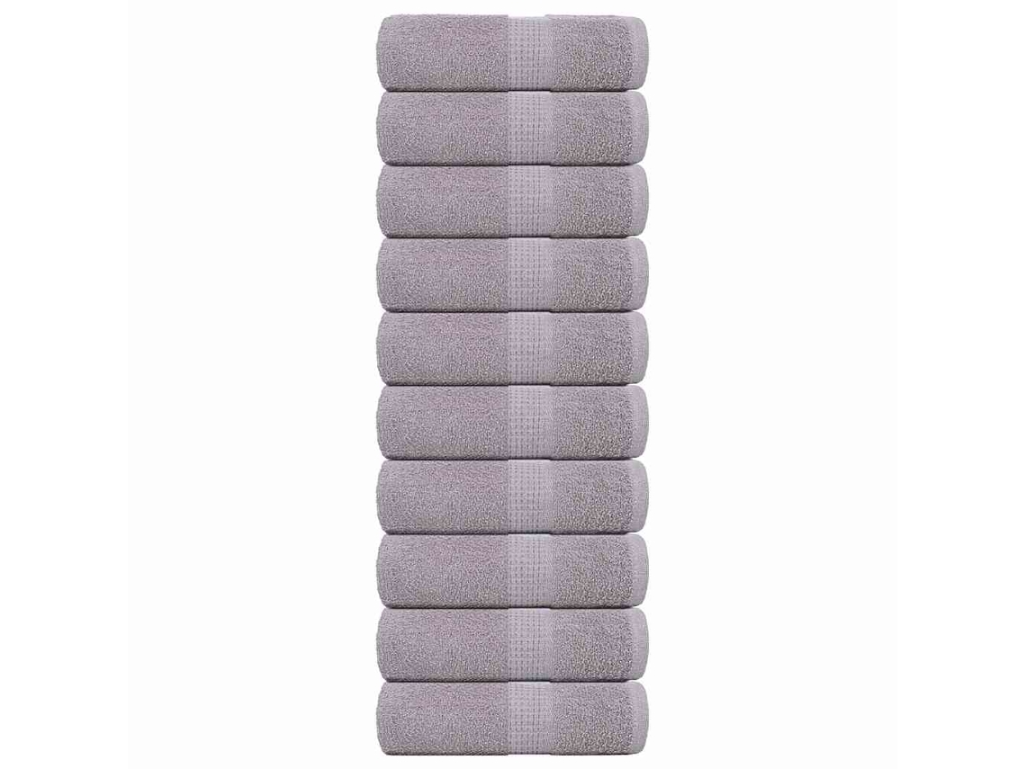 Vidaxl Toalhas De Bidé Frogn 10 Pcs 30x50 Cm 360 G/m² Cinzento