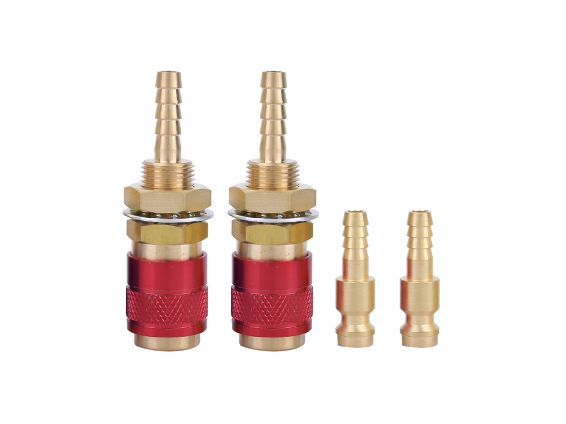 2pcs Conector Rápido M6 Adaptador De Água/gás Para Tocha De Solda Tig Mig