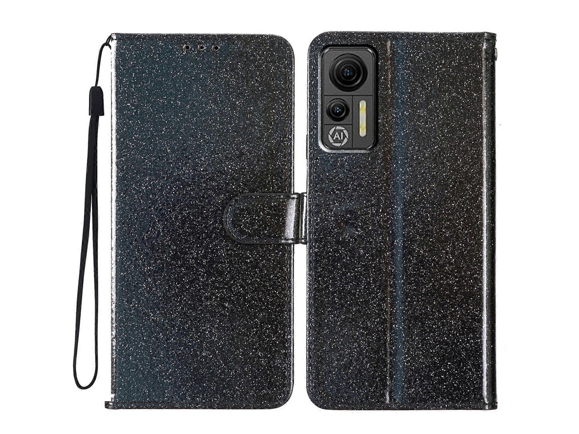 Capa De Couro Flip Com Glitter Em Pó Para Ulefone Note 14