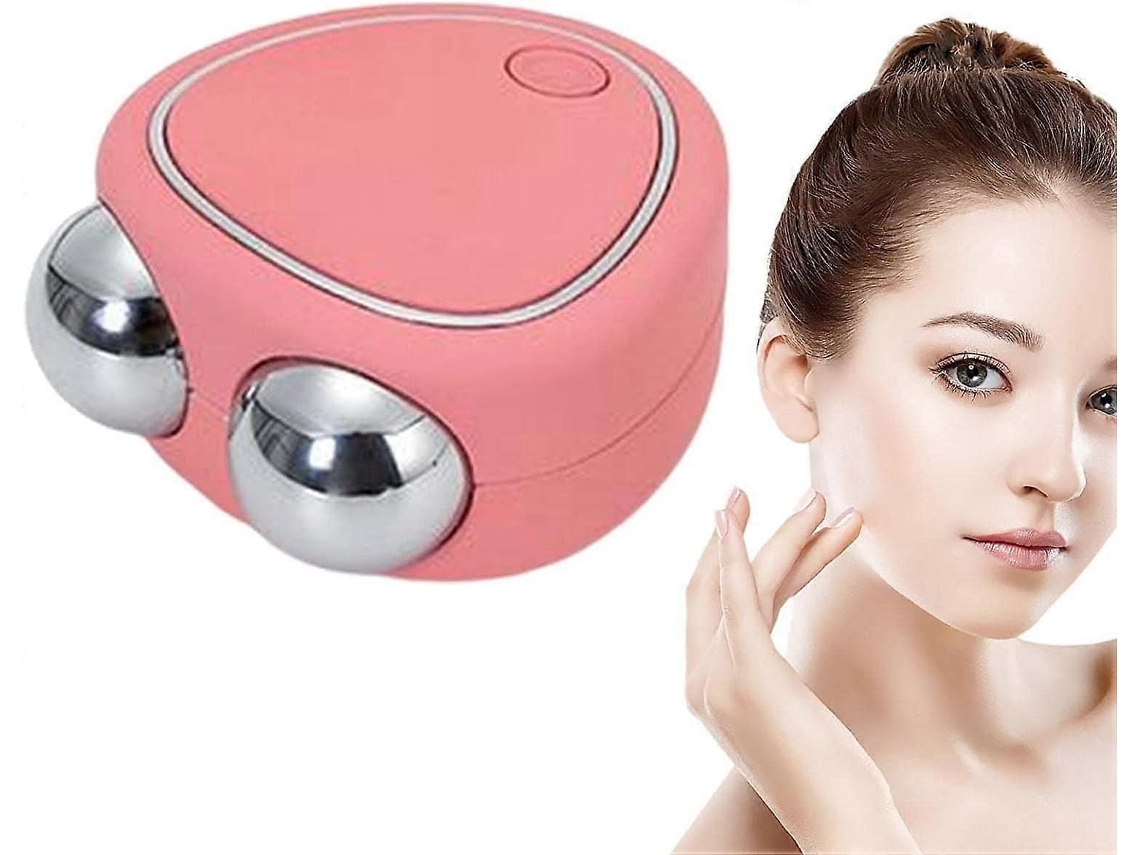Massageador Facial Rosa para Redução de Rugas, Removedor Rugas Portátil Antienvelhecimento. GOKOCO