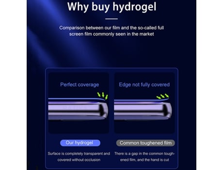 Película Protectora de Hydrogel Verso Com Bordas Laterais para Samsung Galaxy A50S
