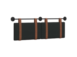 Conjunto 1 Cabeceira Suspensa Vidaxl Preto Couro Sintético (150 X 55 X 5 Cm)