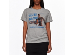 Rockinstone Terminator Be Back Heather Gray Adult T-shirt Size:m