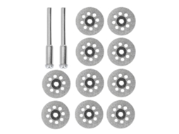 10 Peças De Disco De Corte Diamantado Com Buraco Para Ferramentas Rotativas 22mm