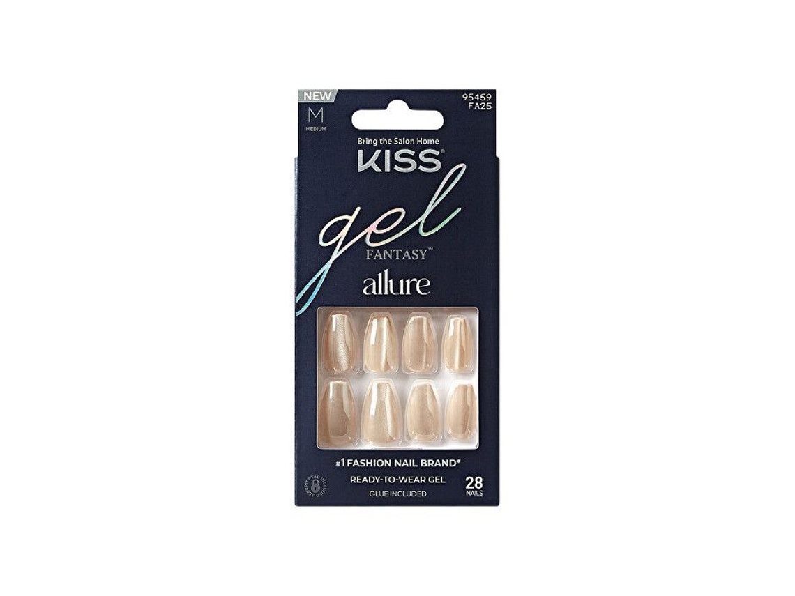 Gel Fantasy Allure Unhas De Gel 28 Pcs Kiss (moonbeam)