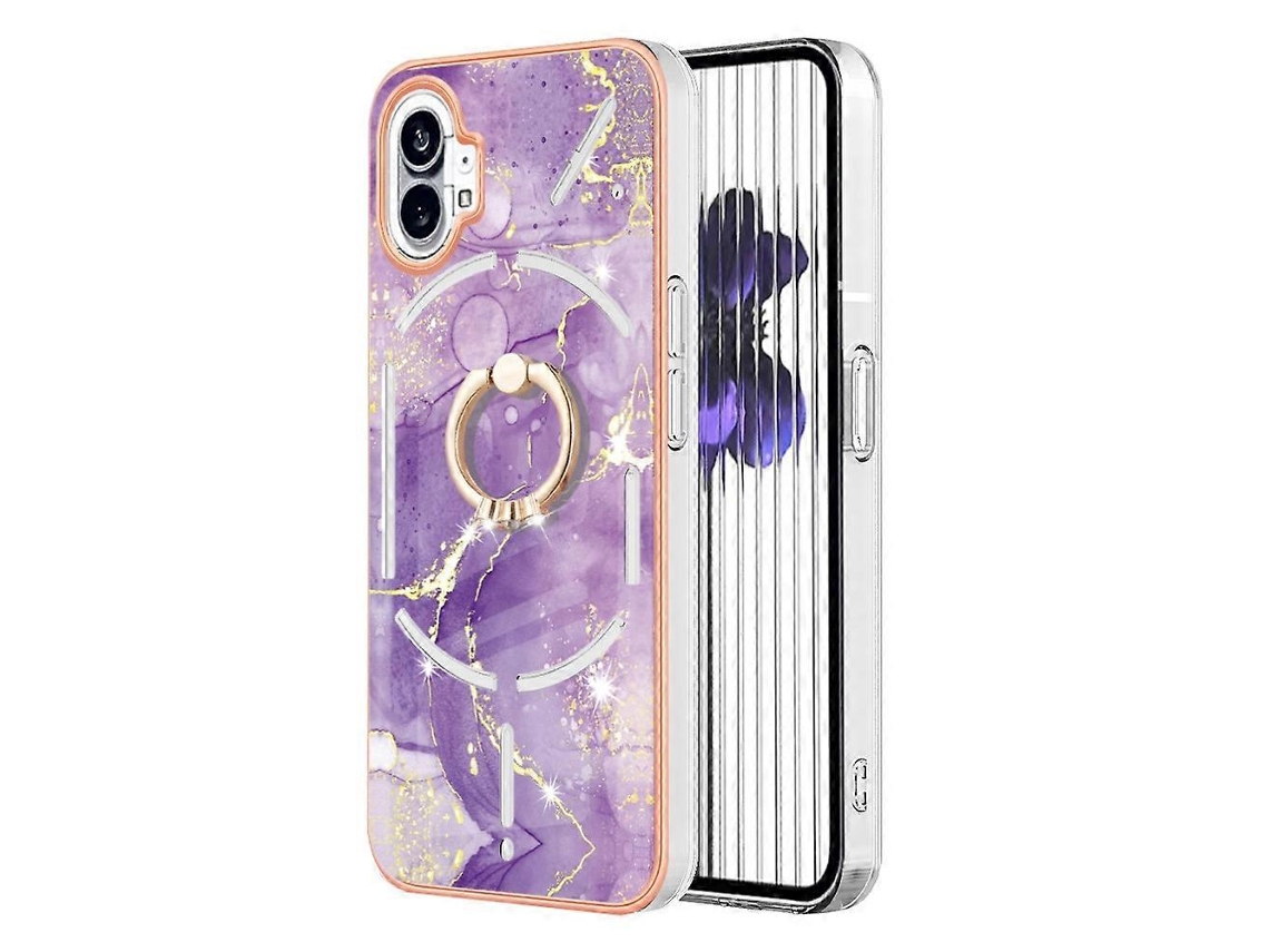 Capa Para Celular For Nothing Phone 1 Em Tpu Com Padrão De Mármore Eletrogalvanizado