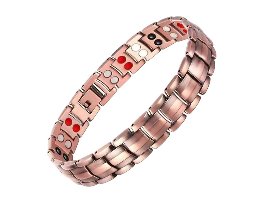 Pulseira De Cobre, Bracelete De Terapia Magnética Para Casais, Alivia A Artrite (bronze) Spqment