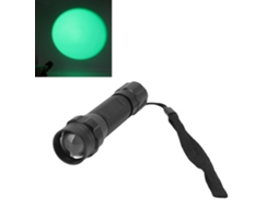 Lanterna portátil LED verde ajustável de modo único 2026 para caça, observação astronômica e camping.