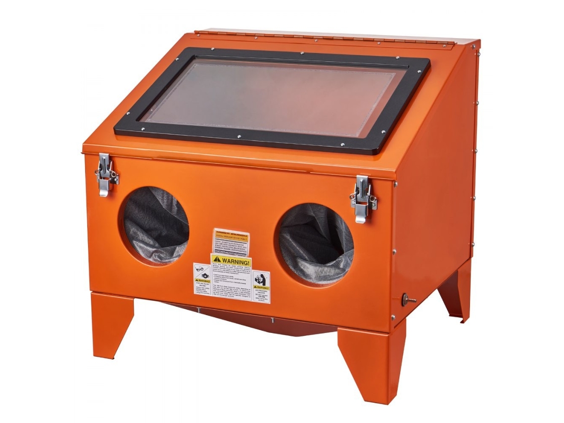 Cabine De Jato De Areia 40 Gal 40–120 Psi Com Pistola E 4 Bicos De Cerâmica Tekmaquinas