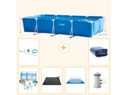 Intex Piscina Com Estrutura Retangular - 450x220x84 Cm - 7-peças S20071