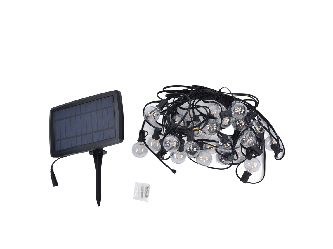Rebe-luces De Cadena Solares G40 27led 50ft Modos De Iluminación Ip65 Para Jardín Pátio Fiesta Decoración Luz Caliente