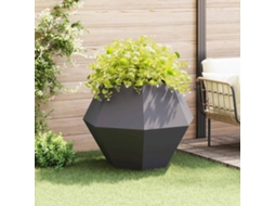 Vidaxl Floreira Preto 100 X 100 X 80 Cm Aço