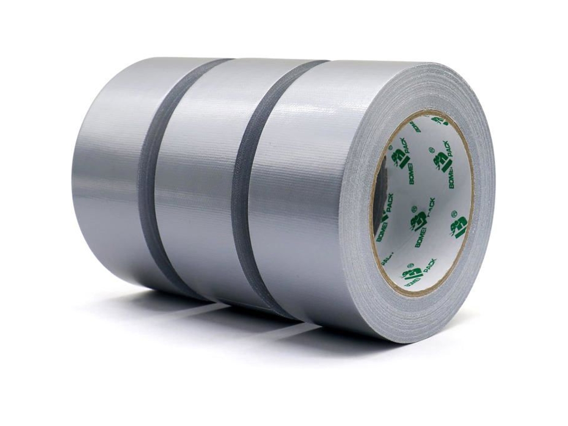 Fita adesiva de lona cinza Bomei Pack Unil, fita adesiva resistente, 3 rolos de 50 mm x 50 m para reparos e fixações de aço inoxidável.