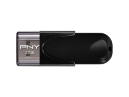 Pen USB PNY 32GB Attaché 4 USB2.0 - Preto (Outlet Caixa Aberta)