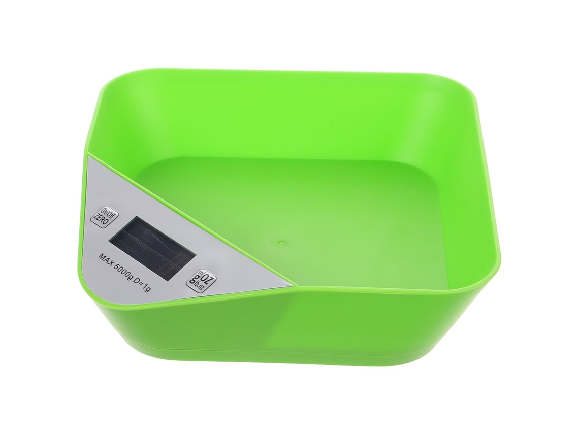 Balança De Cozinha Digital Compacta Homoyoyo, Sem Bateria, Pesar Alimentos E Farinha, Com Design De Tigela Verde