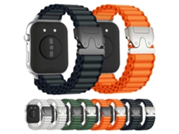 Pulseira De Nylon Canelado Largo Com Fivela De Paraquedas Para Huawei Watch Fit 4 Pro / Fit 4 / Fit 3.