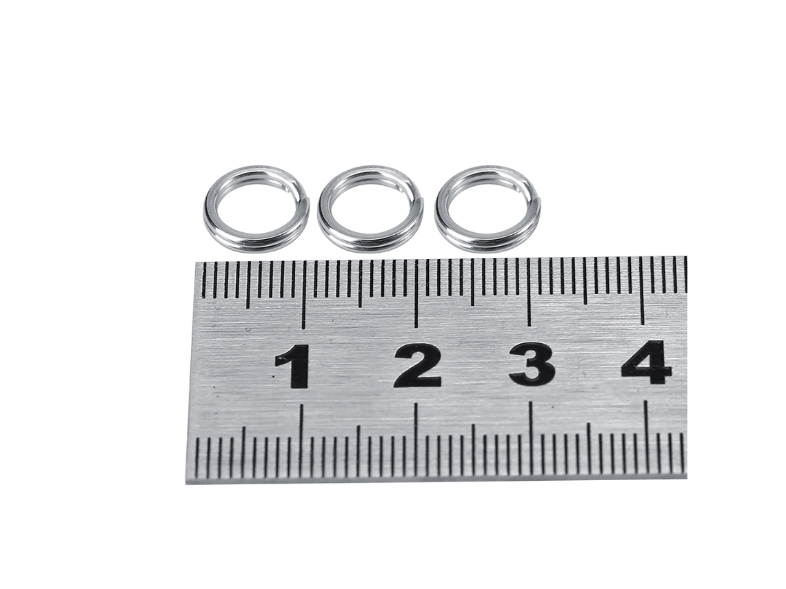 Conector Anel de Pesca Inox 10 100pcs