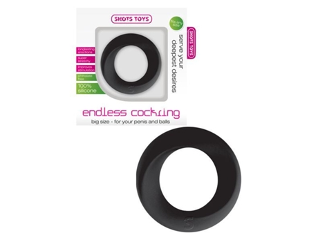 Cockring De Silicone - Shots Toys - Xl Preto - Melhora A Ereção