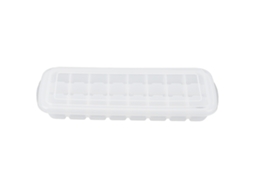 Nova Line bandeja de Gelo Silicone com Tampa Pp 24 Cubos Pequenos 3x3cm para Cozinha Branco