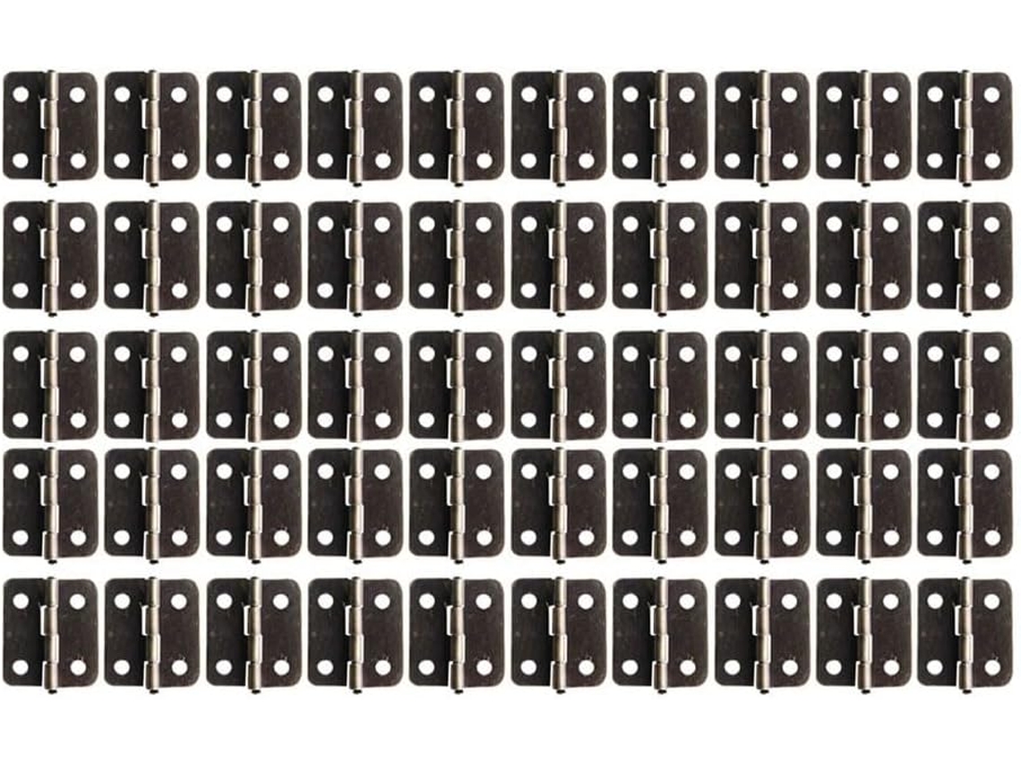 Conjunto De 50 Dobradiças Planas Antigas Em Miniatura Para Armários, Caixas De Madeira, Portas De Casas Bonecas E Malas