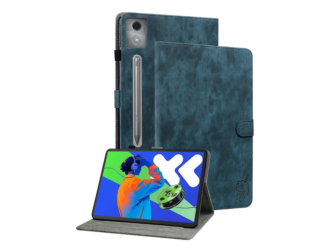 Capa De Couro Com Estampa De Tigre Para Tablet Lenovo Tab P12 Pro 12.7 2025