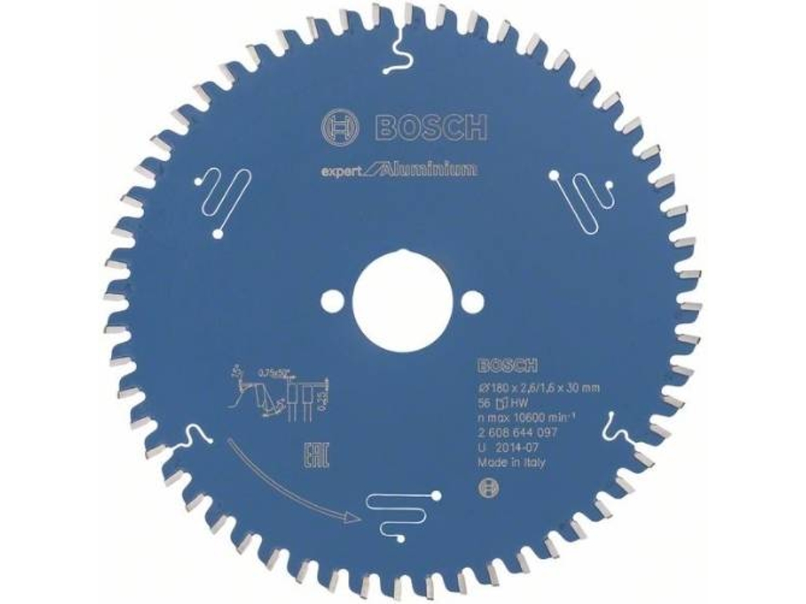 Disco de Serra Circular BOSCH Expert para Alumínio 180x30x2.6 mm - 56