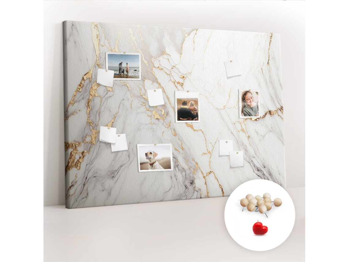 Painel De Cortiça Para Parede Mármore Decorativo Para O Escritório Espelharte (140x100 Cm)