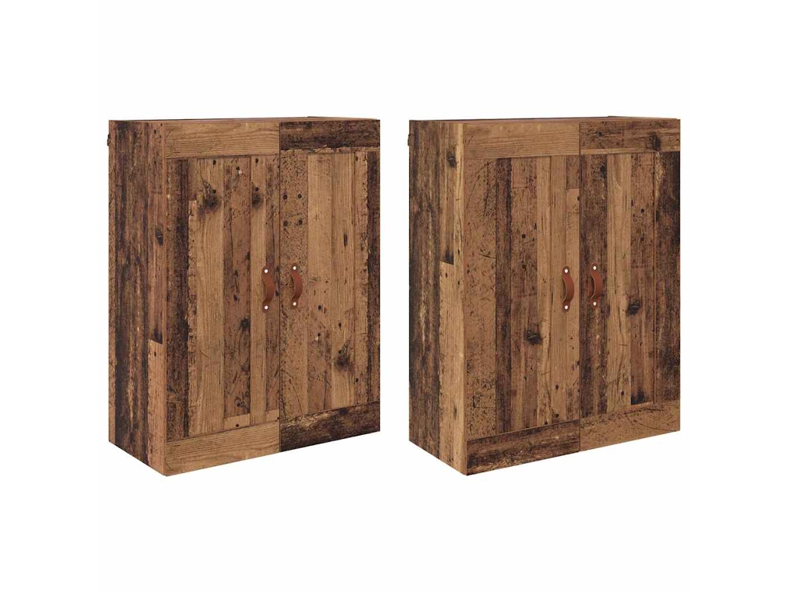 Conjunto de 2 Prateleiras de Parede Antigas Madeira MAISON EXCLUSIVE (69,5x34x90 cm)