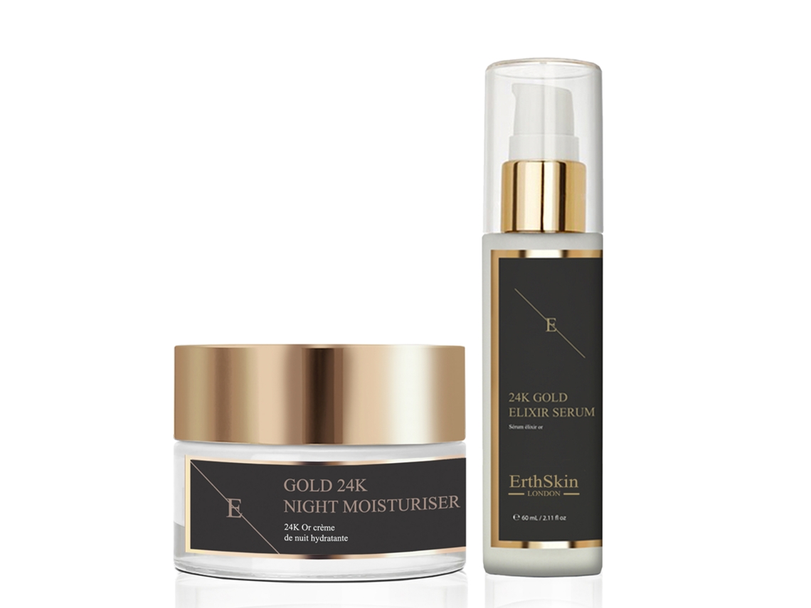 Soro Elixir Antirrugas Ouro 24k Hidratante Noturno Antirrugas Ouro 24k Erth Skin London