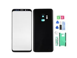 Kit de Reemplazo para El Cristal Frontal Y La Cubierta Trasera de La Pantalla Del Samsung S9 G960 (negro)
