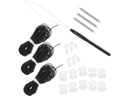 Kit De Reparo Para Persianas Plissadas Em Plástico Preto Para Camping, Com Polias.
