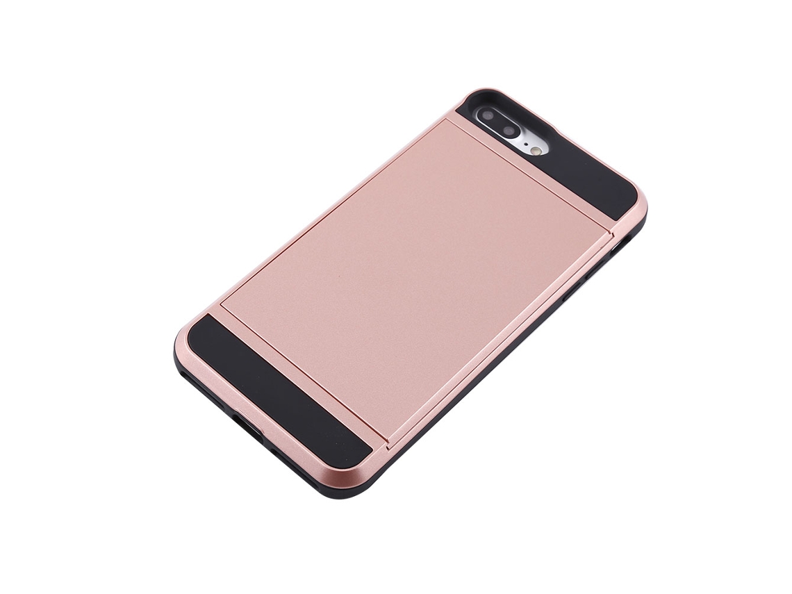Capa Ouro Rosa para iPhone 7 Plus com Cartão EOOCOO