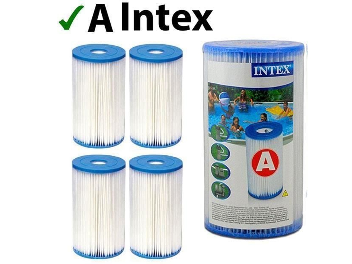 Conjunto De 4 Cartuchos Filtrantes Intex Para Filtro De Piscina Intex Tipo A Qui16622