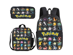 Conjunto De Mochila Infantil De Três Peças Com Estampa De Fada: Mochila + Mochila De Viagem Diagonal + Estojo, Modelo 9