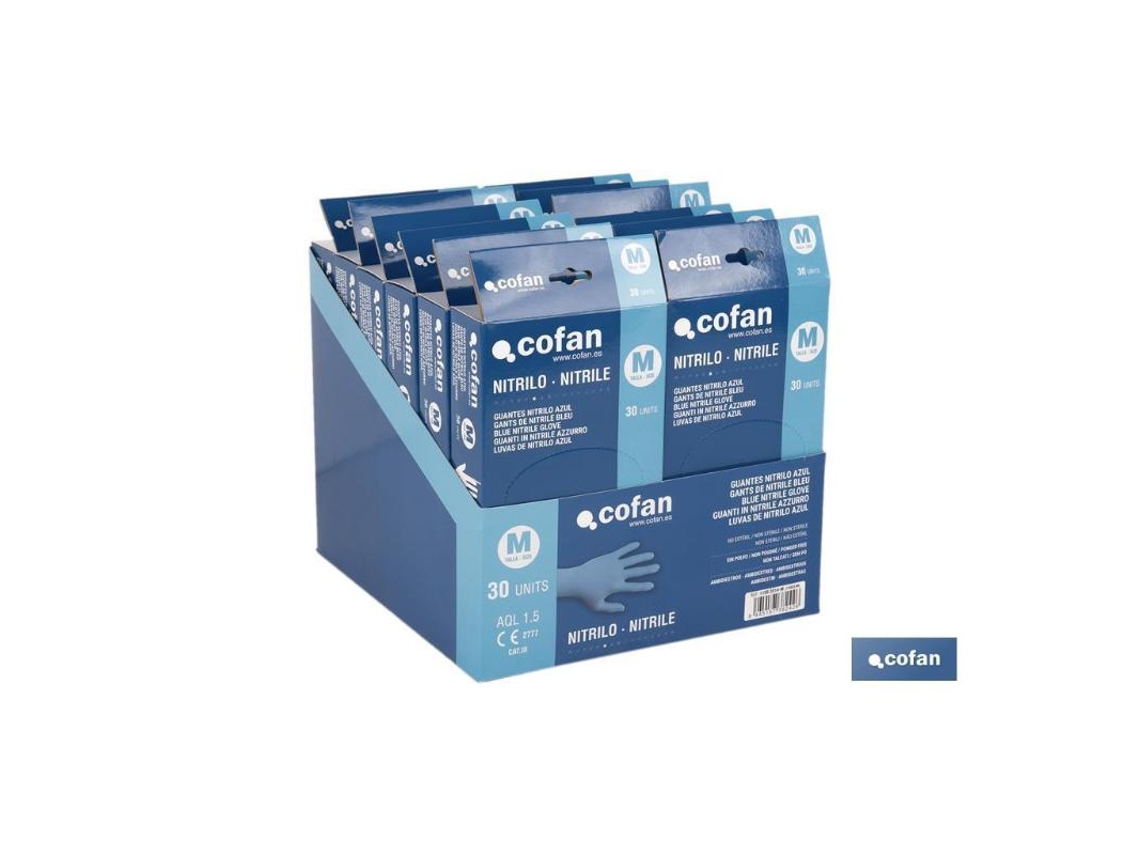 Expositor Caja 30 Unds. Guantes Nitrilo T M Cofan