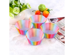 100 Forminhas De Papel Coloridas Para Muffins E Bolos.
